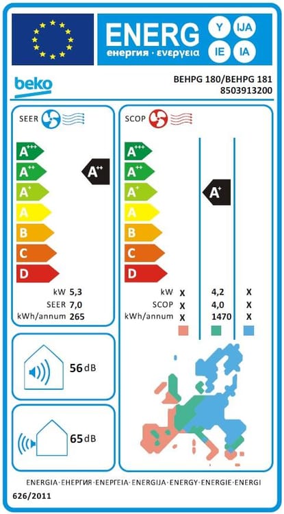 Aire Acondicionado SPLIT BEKO BEHPG180/181 4500/FRIG WIFI - Imagen 3