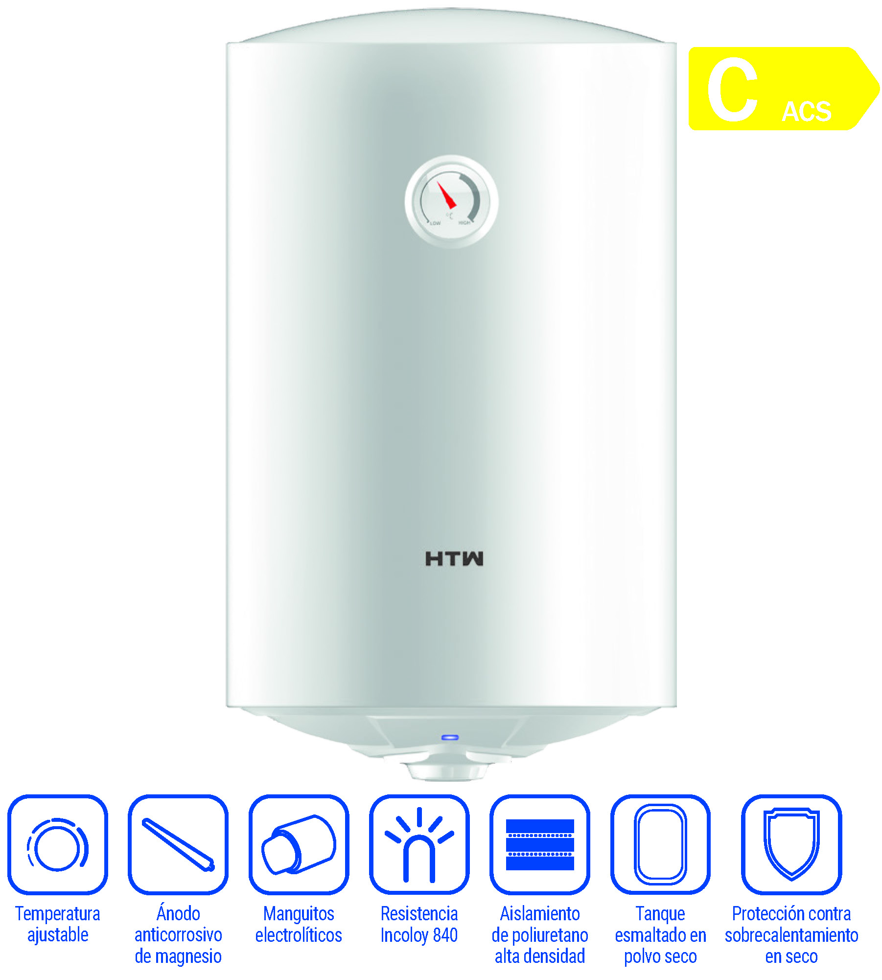 Termo HTW-TV-50ESSECO 50/LITROS VERTICAL C