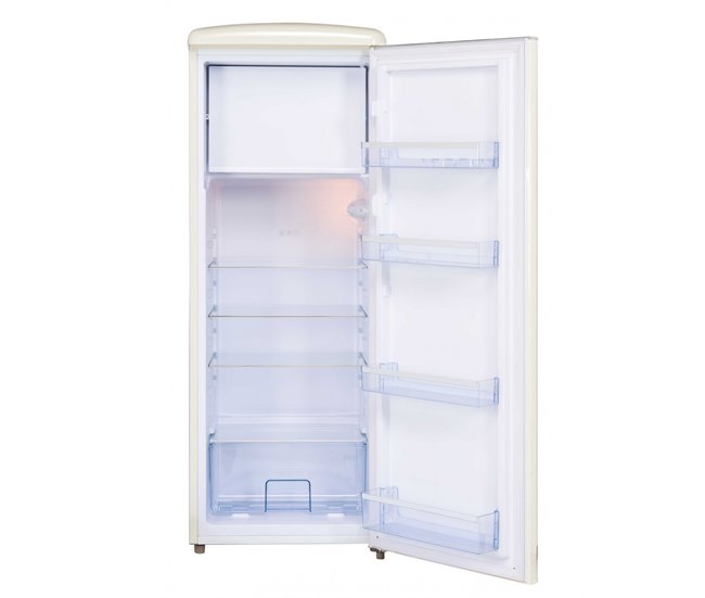 Frigorífico 1 puerta con congelador - Estilo Retro / Vintage - Frigelux RF218RCA++ - Crema / Cream - Classe E - Imagen 4