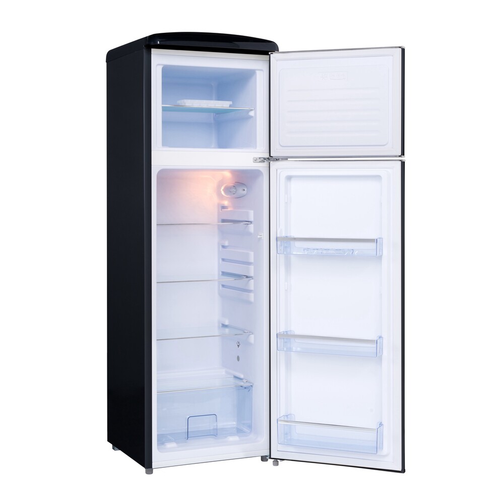 Frigorífico doble puerta Negro estilo vintage 245L - Imagen 2