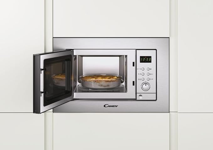 Microondas integrable - CANDY MIC 201 EX, 1 kW, 8 potencia, 20 l, Inox - Imagen 3