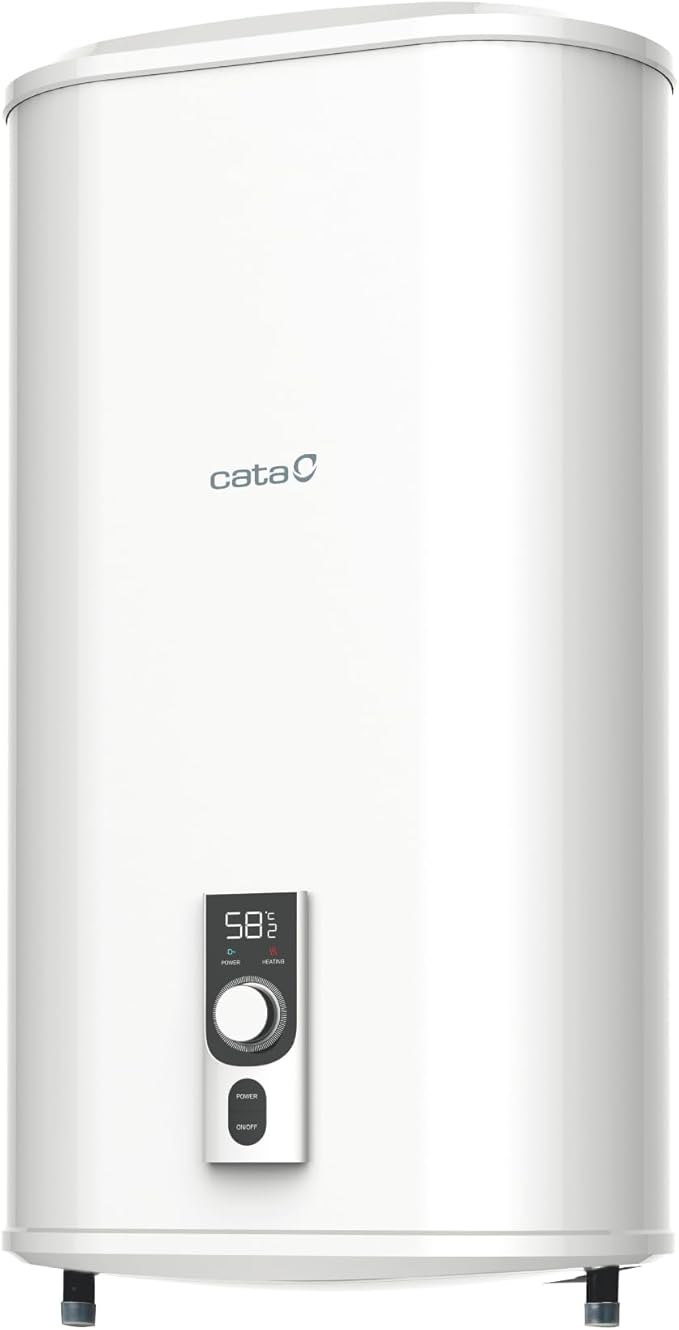 Termo Eléctrico slim Cata CTRS-50-REV Blanco de 46 Litros y Potencia 2000W