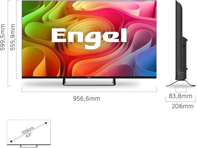 Televisor QLED 43" - Engel LE4395QLED, UHD 4K, Smart TV, DVB-T2 (H.265), HDR, Vidaa, Smart TV, Negro - Imagen 7
