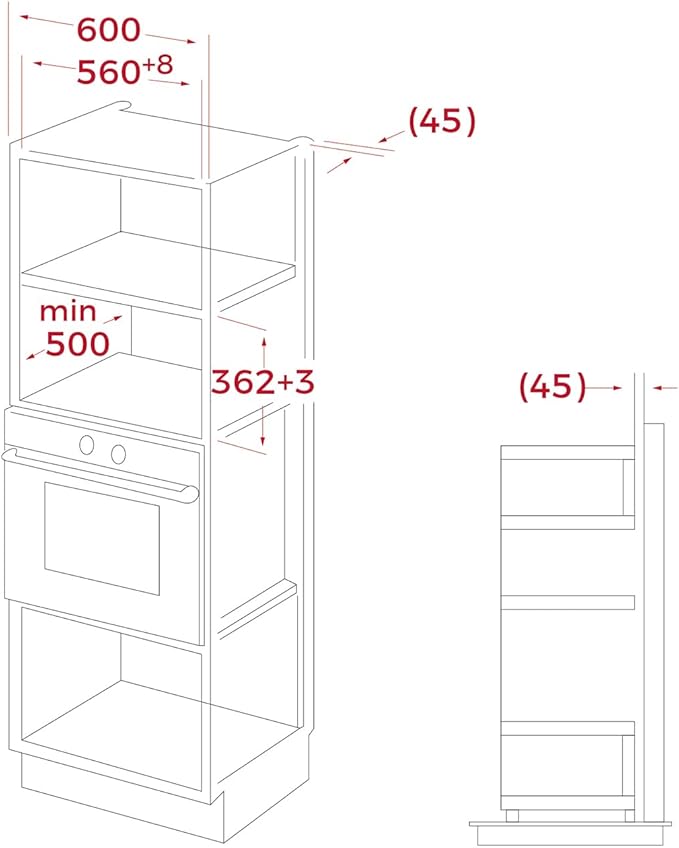 Microondas - Teka MWE202 FI, Integrable, Con grill, 800 W, 5 niveles de potencia, 20 l, Plata - Imagen 5