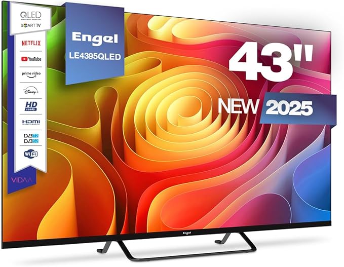 Televisor QLED 43" - Engel LE4395QLED, UHD 4K, Smart TV, DVB-T2 (H.265), HDR, Vidaa, Smart TV, Negro - Imagen 6