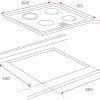 Placa vitrocerámica TEKA TZ 6320 con 3 zonas de cocción zona grande de 27cm 5600 W - Imagen 6