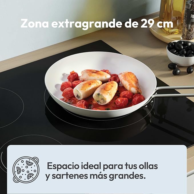 Placa inducción - CANDY CI633C, 3 zonas, 590 mm, Negro - Imagen 2