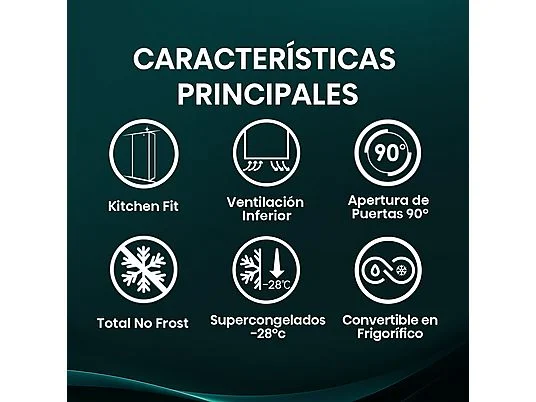 Congelador vertical - Hisense FT3K310SEWE, 312 l, 185.6 cm, Kitchen Fit, Wi Fi, Blanco - Imagen 4