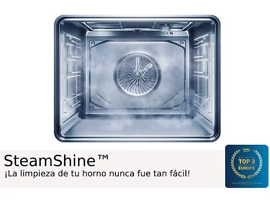 Horno - Beko BBCM12300X, Multifunción, Limpieza por vapor, 48 l, 59.4 cm, Inox - Imagen 5