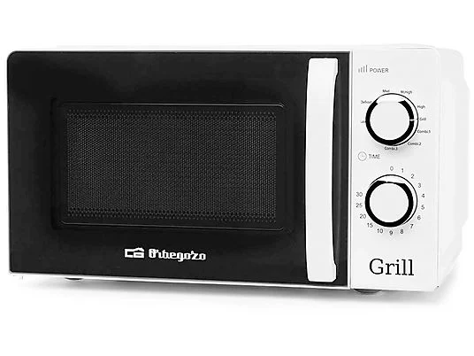 Microondas - ORBEGOZO Orbegozo MIG2130 White con grill 700W 20L, 900 W, 5 potencia, 20 l, Blanco - Imagen 2