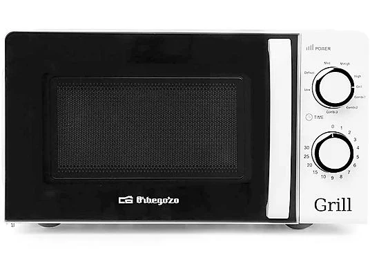 Microondas - ORBEGOZO Orbegozo MIG2130 White con grill 700W 20L, 900 W, 5 potencia, 20 l, Blanco