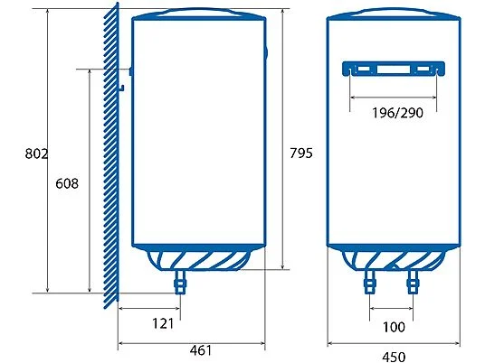 Termo eléctrico - TERMO STANDARD, CTR-80-M CATA, 80 l, Blanco - Imagen 5