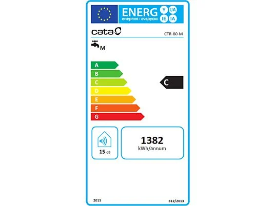 Termo eléctrico - TERMO STANDARD, CTR-80-M CATA, 80 l, Blanco - Imagen 6