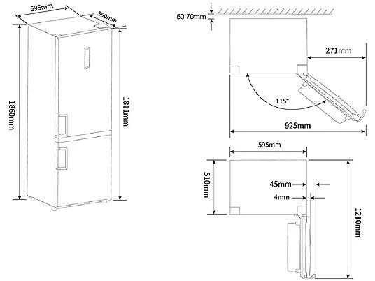 Frigorífico combi - HISENSE RB390N4AWE, No Frost, Altura 186 cm, Capacidad 304 l, Blanco - Imagen 4