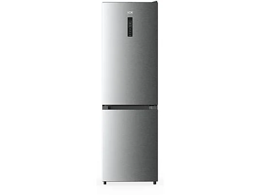 Frigorifico Combi - VOK EVR-335NEIPCN, No Frost, Altura 195,3 cm, Capacidad 335 l, Inox