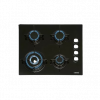 Placa de Cristal a Gas Cata Negra CIB 6031 BK, 4 quemadores