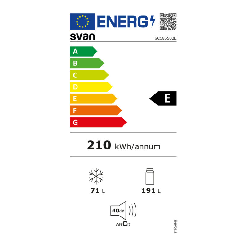 Frigorifico Combi Svan SC185502E Cíclico E 180cm 55cm 56cm Blanco - Imagen 6