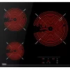 Placa vitrocerámica - Teka TB 6315, 3 zonas, Zona grande 27 cm, Touch Control, 60 cm, Negro