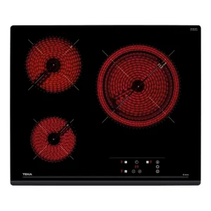 Placa de vitrocerámica - TEKA TZ6315, 3 Fuegos zonas, 605 mm, Negro