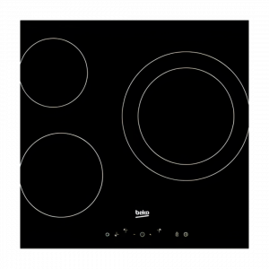 Encimera vitrocerámica - BEKO HIC63402T, 3 zona(s) zonas, 580 mm, Negro
