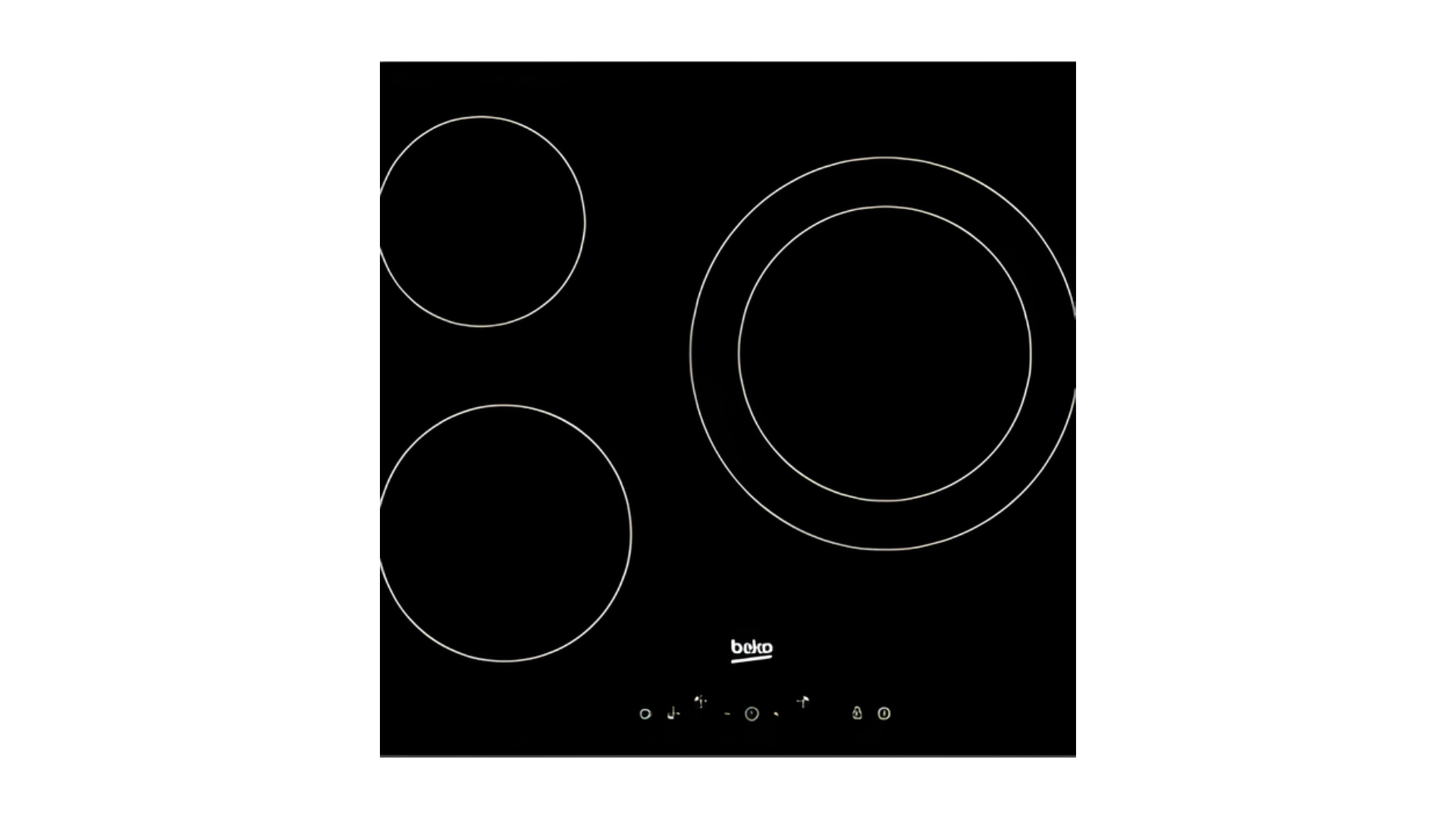 Encimera vitrocerámica - BEKO HIC63402T, 3 zona(s) zonas, 580 mm, Negro