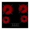 Placa vitrocerámica - Teka TB 6415, 4 zonas, Zona grande 21 cm, Touch Control, 60 cm, Negro