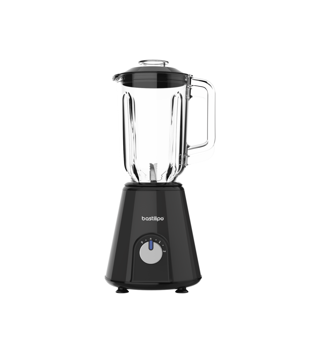 Batidora de vaso, 800W, 2 velocidades + pulse, jarra 1,5 litros, color negro, BVA-800N