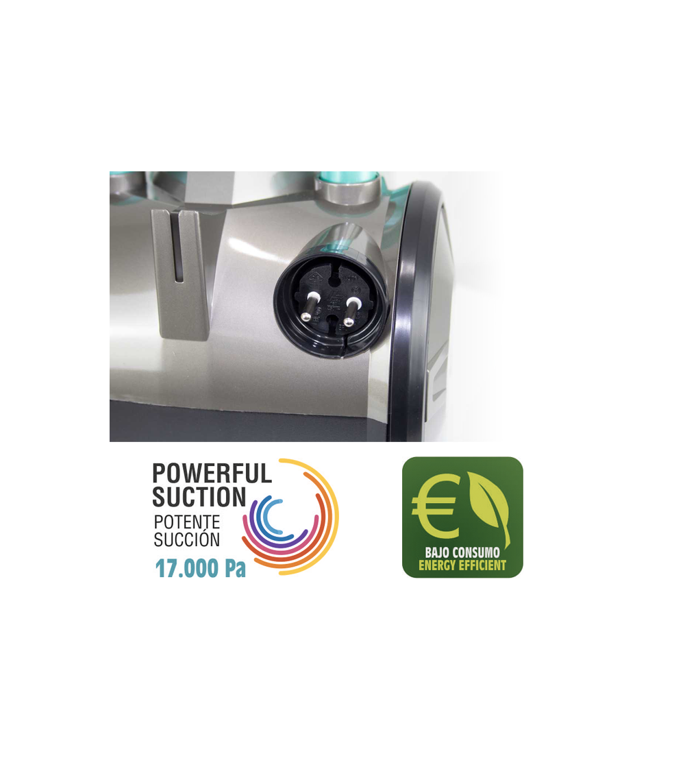 Aspirador multi ciclónico sin bolsa, filtro HEPA-12, tanque 2 litros, 14KPa, Bolero 800MC - Imagen 3