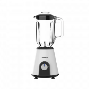 Batidora de vaso 800W, chasis de acero, 2 velocidades + pulse, jarra 1,5 litros, color blanco, BVA-800B