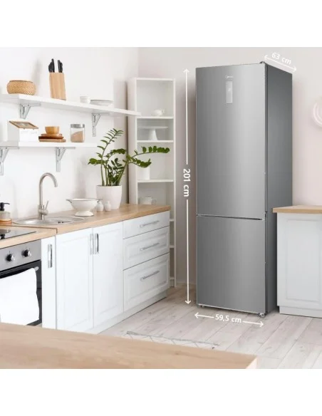 Frigorifico Combi MIDEA MDRB489FGE020E 201X60 INOX - Imagen 3