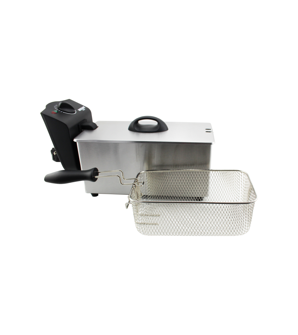 Freidora eléctrica de 3 litros, 2000W, Inox, cubeta esmaltada, FE-2000-3L - Imagen 2