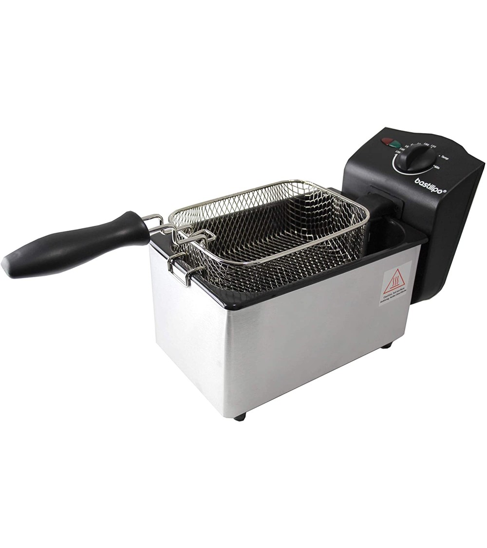 Freidora eléctrica de 3 litros, 2000W, Inox, cubeta esmaltada, FE-2000-3L - Imagen 3