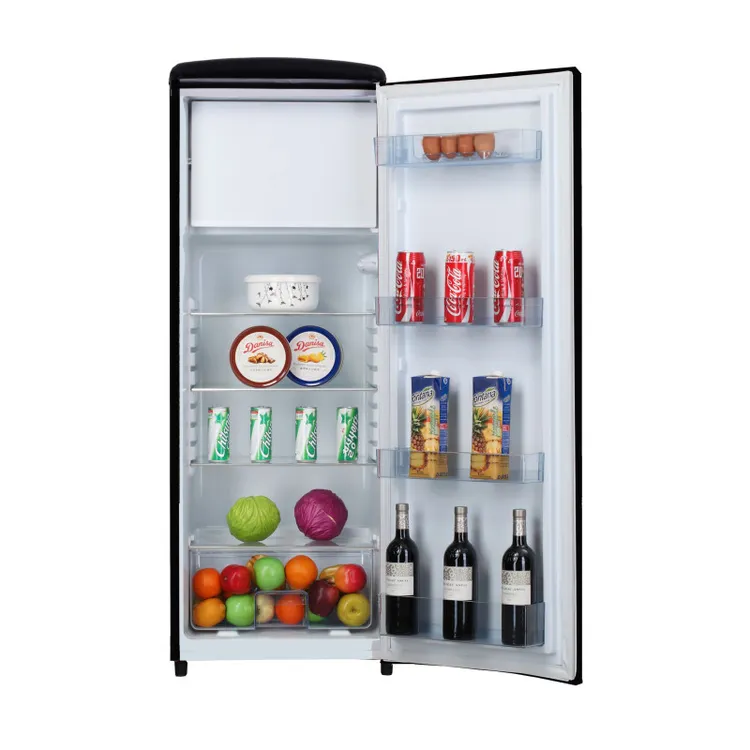 Frigorífico 1 puerta Negro estilo vintage 214L - Imagen 3