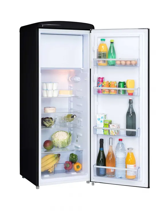 Frigorífico 1 puerta Negro estilo vintage 214L - Imagen 5