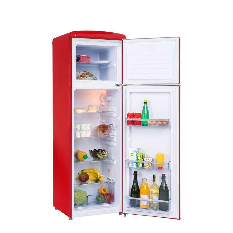 Frigorífico Retro Vintage Rojo 2 Puertas 245L - Imagen 6