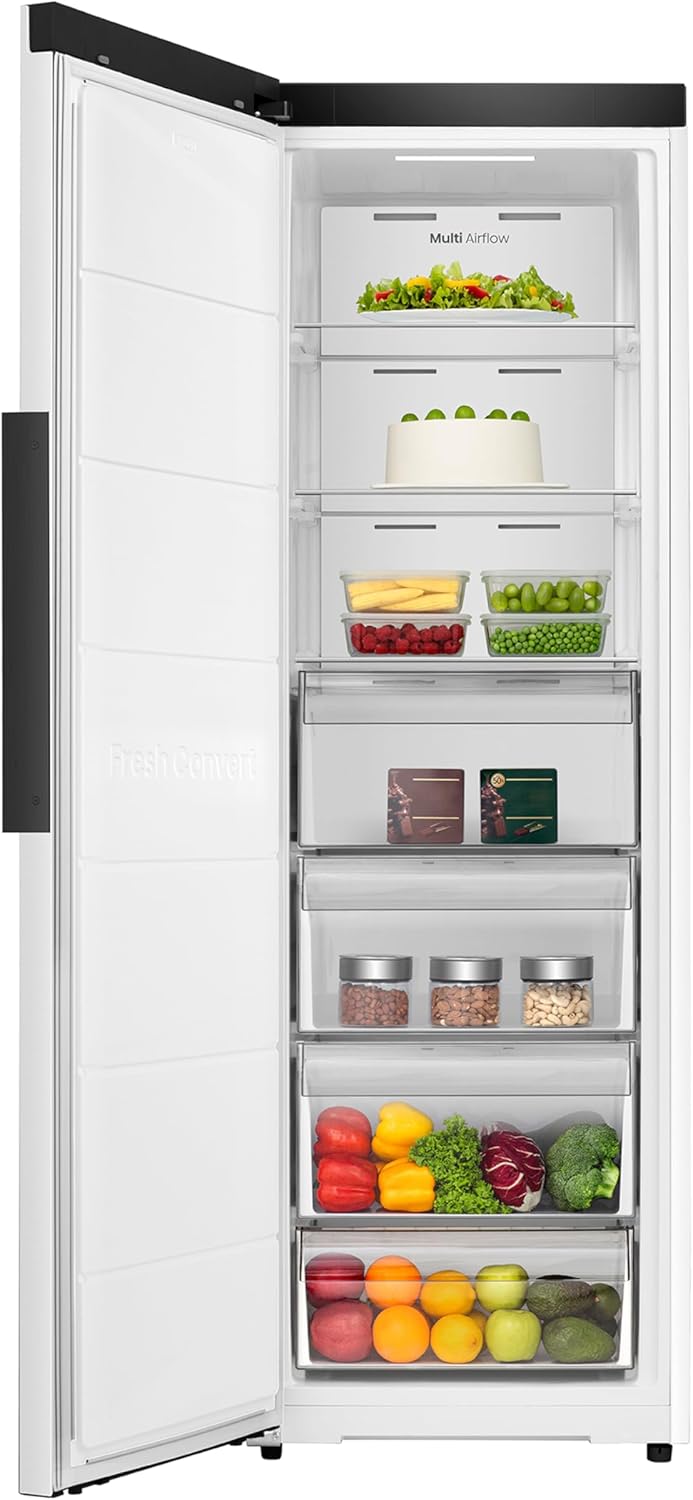 Congelador vertical - Hisense FT3K310SEWE, 312 l, 185.6 cm, Kitchen Fit, Wi Fi, Blanco - Imagen 2