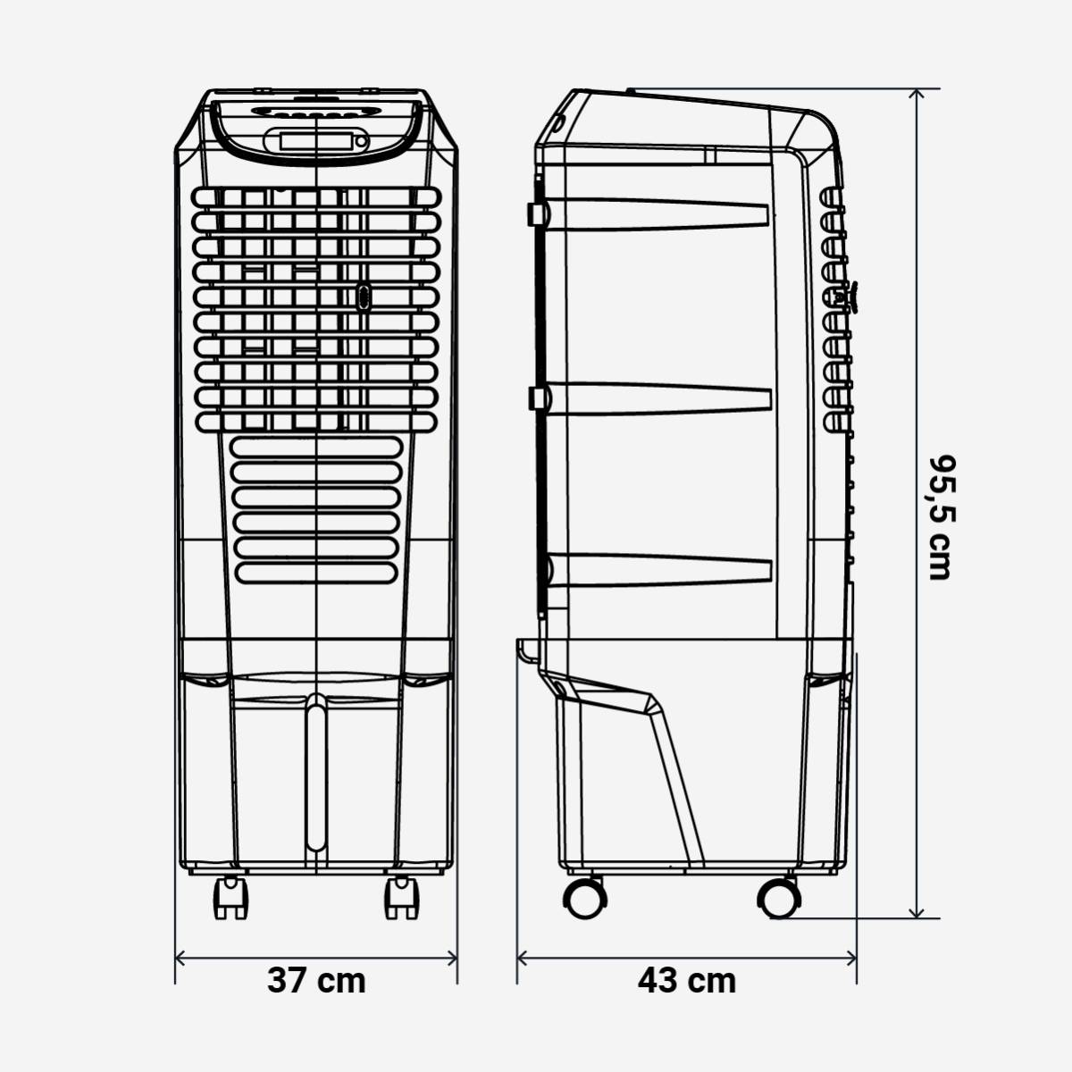 IZAMAL 8025W Climatizador 25L Modo Frío y Evaporación - Imagen 3