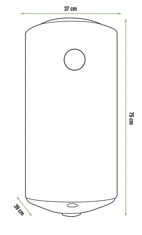 Termo Eléctrico Cata CTRS-80 E-SMART REV SLIM Blanco - Imagen 3