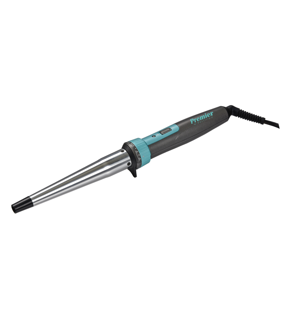 Tenacilla rizadora de pelo cónica Premier TC-1325, Expert Series, cono de 13 a 25mm, 25W, control temperatura.