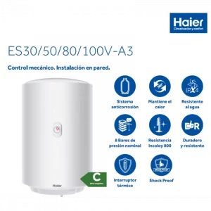 Termo Haier ES50VA3, Vertical, 50 litros, 1500/25