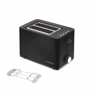 Tostador negro de 2 rebanadas para pan, 850W, color negro, modelo DN-850