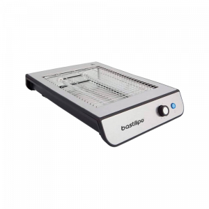 Tostador plano de acero inoxidable, 680W, 2 resistencias, temporizador digital,TPI-680