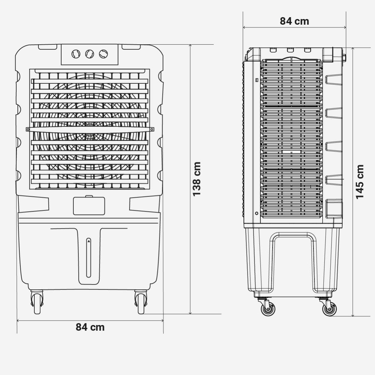 TULUM 7120 Climatizador 120L Modo Frío y Evaporación - Imagen 3