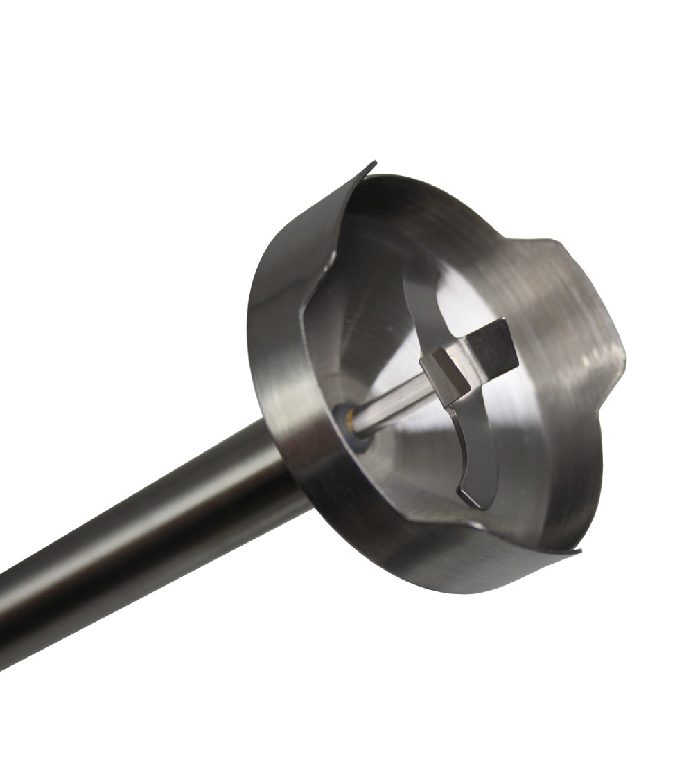 Batidora de brazo con accesorios de 1200W, 4 cuchillas de acero, color blanco/acero, TURBOMIX-1200ACC - Imagen 2