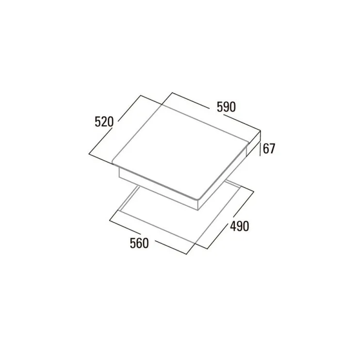 Placa de vitrocerámica - CATA ENCIMERA CATA VITROCERAMICA 3 F. TD 6003 BK, 3 zonas, 590 mm, Negro - Imagen 6