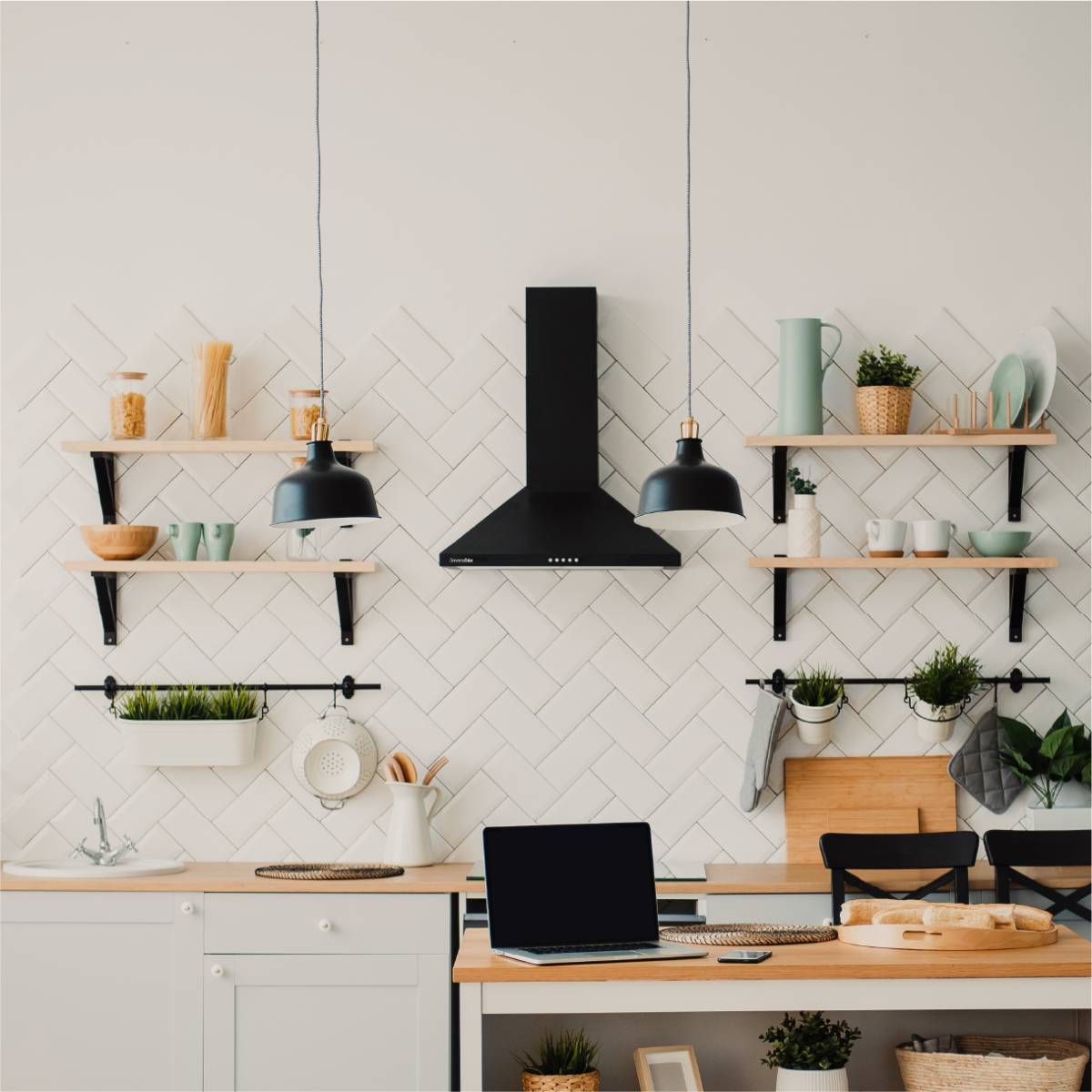 Campana Piramidal Negra 60cm EVEREST 7060B - Imagen 5