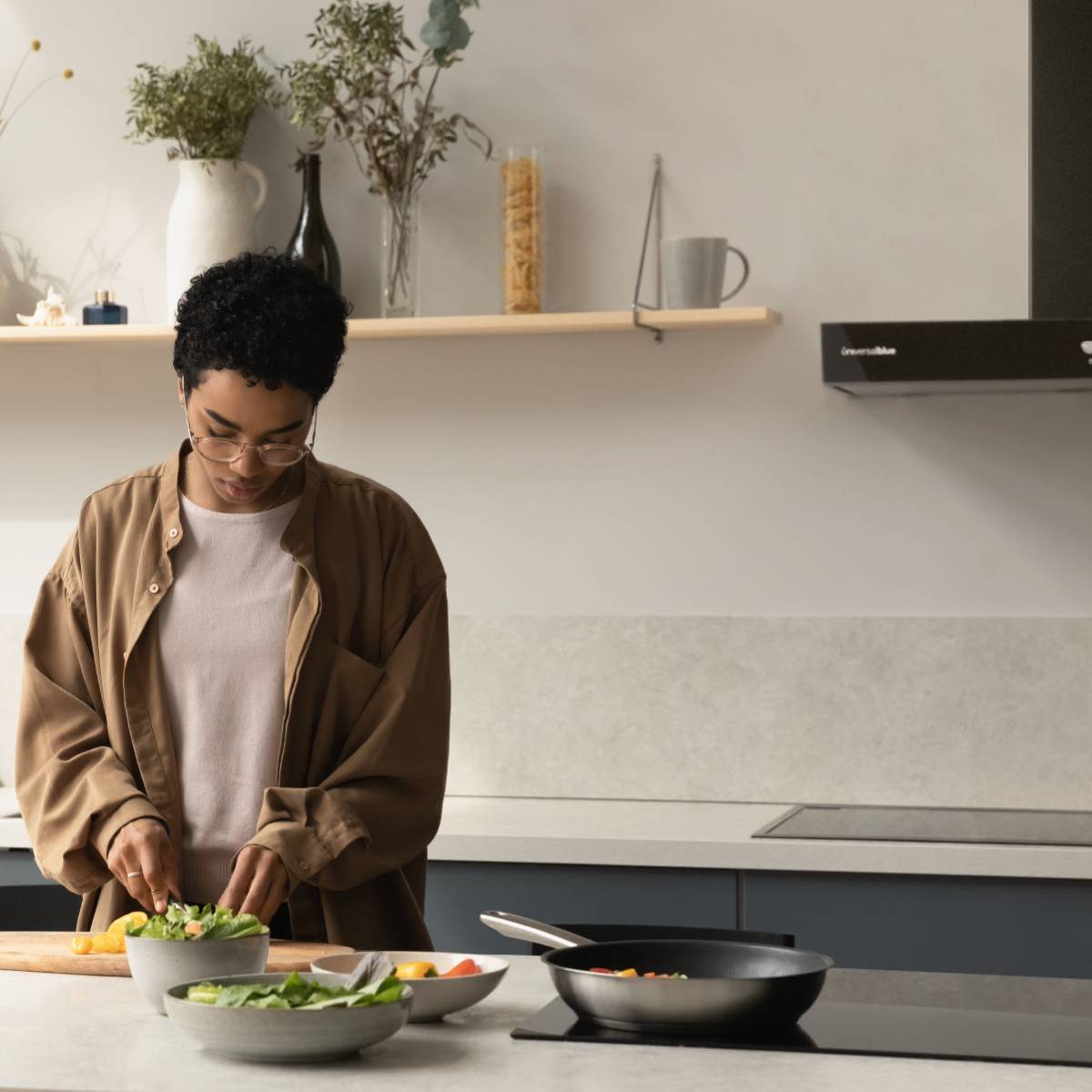 Campana en T Negra 60 cm Clase C KENIA 6060B - Imagen 5