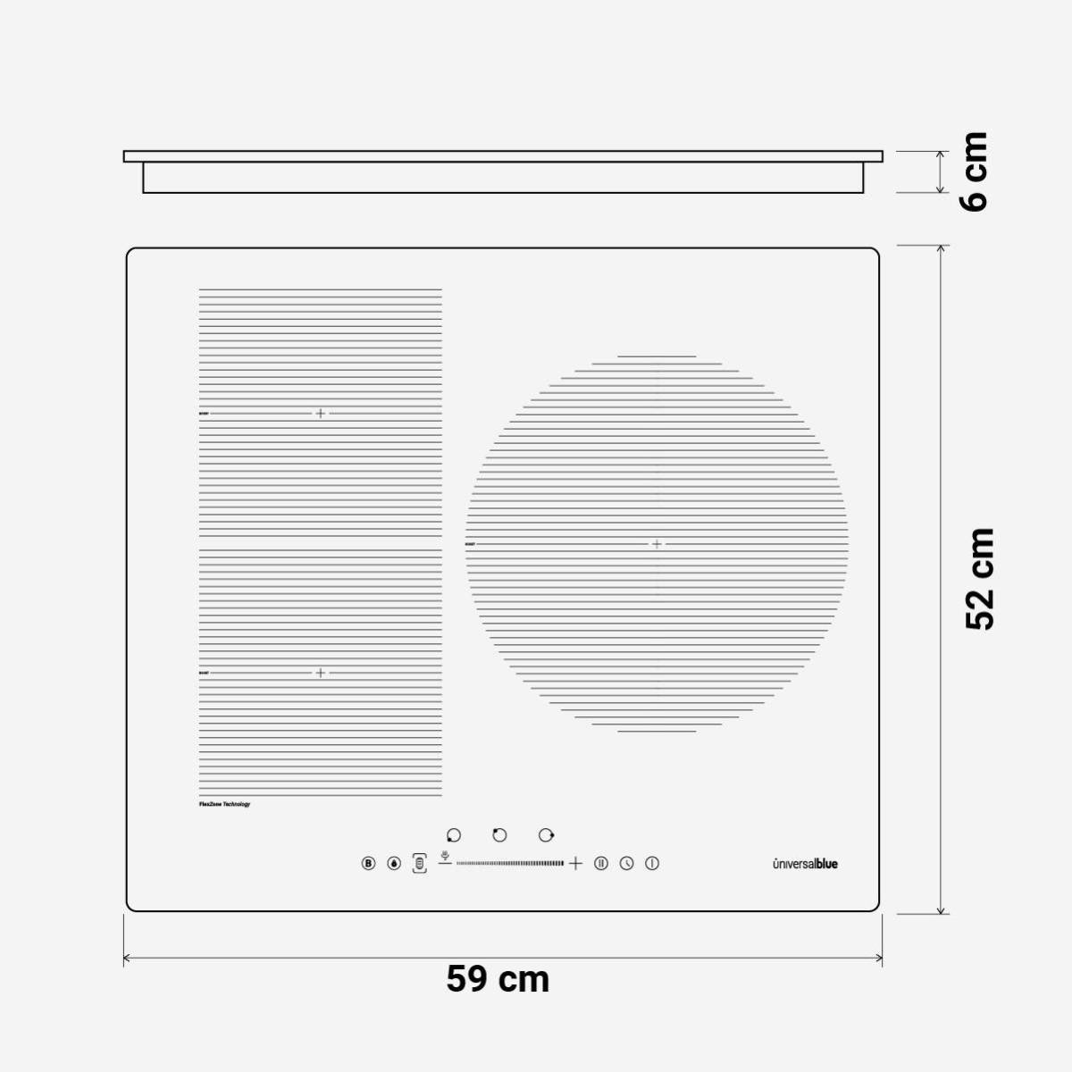 Placa Inducción MEISSA-FLEX 6070BF Flexible Negra - Imagen 2