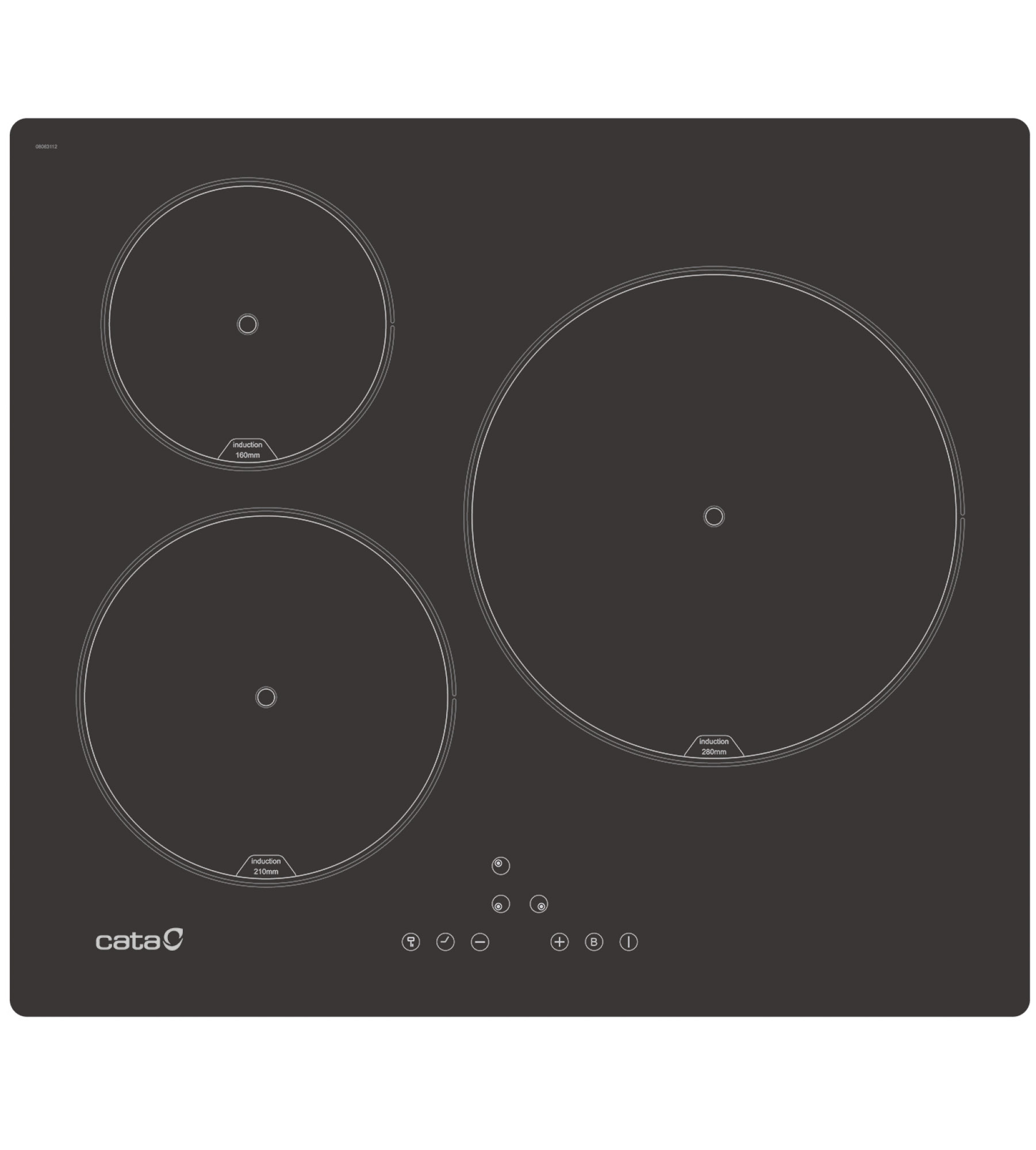 VITROCERAMICA DIGITAL CATA IB6303BK/A 3/INDUCCION BISEL POTENCIA TOTAL 7100/WATIOS