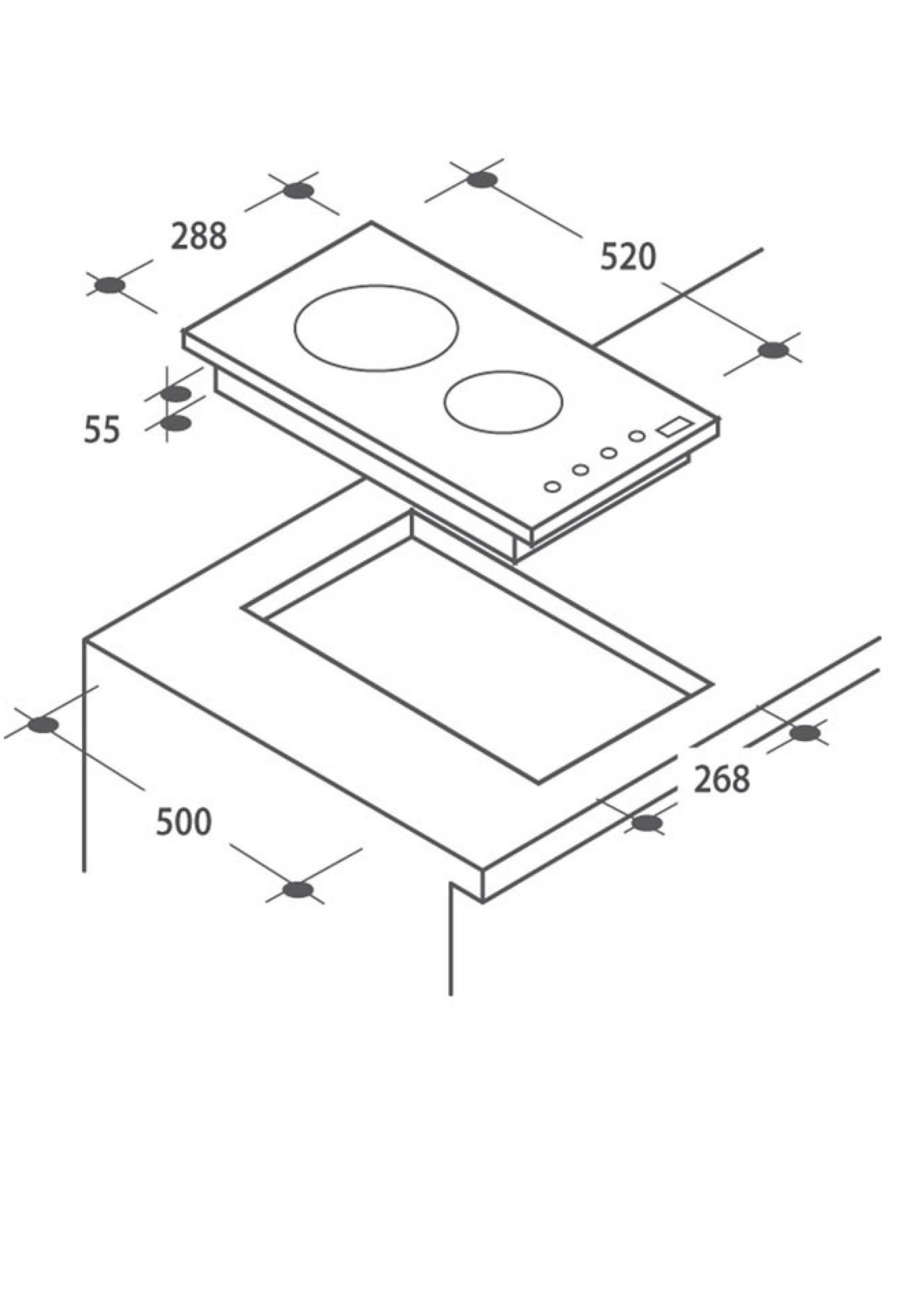 VITROCERAMICA DIGITAL CANDY CDH30 29/CMS 2/FUEGOS - Imagen 3